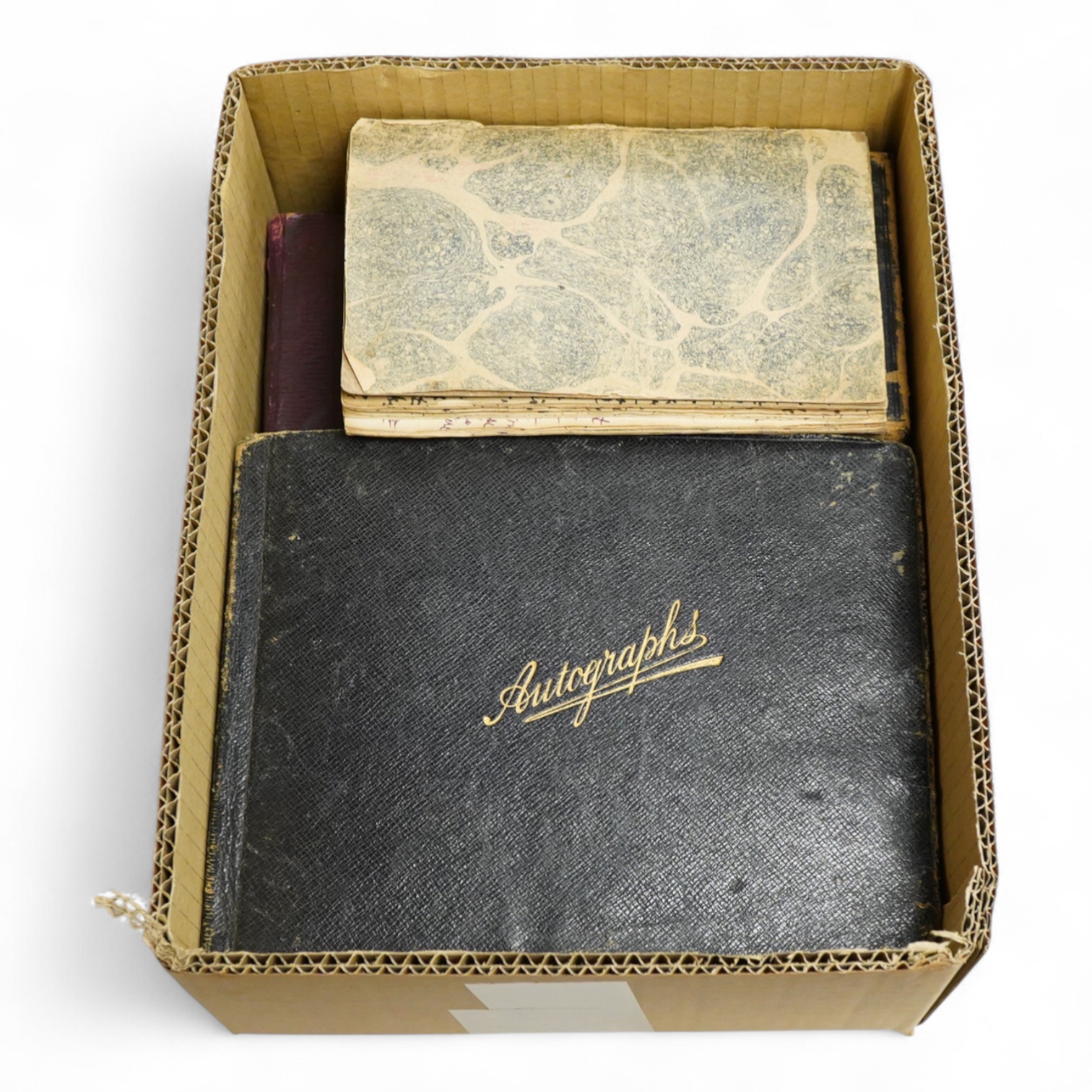 A 19th-century hand inscribed recipe book, various diaries and autograph books from the 19th/20th century, Provenance- Bickersteth family